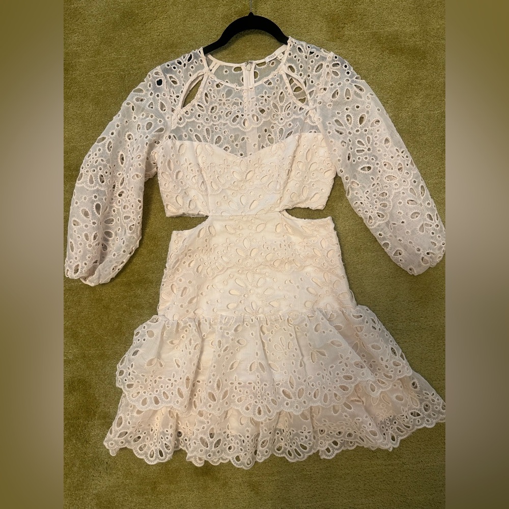 Maje Cream Lace Dress